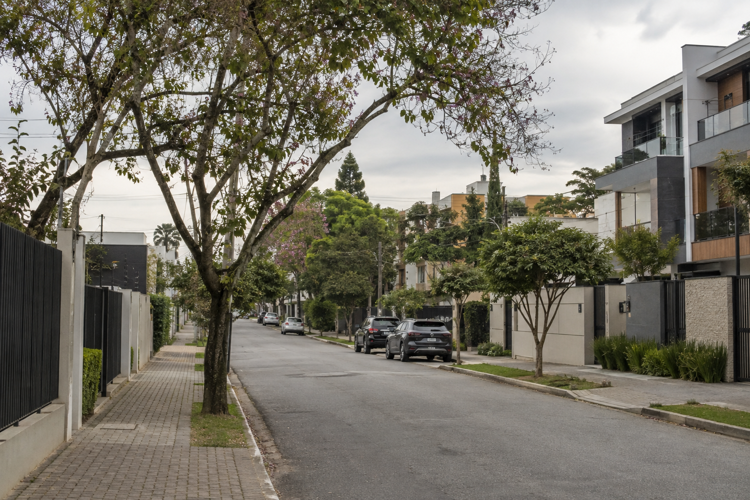 Entorno residencial para avaliação de infraestrutura e localização.